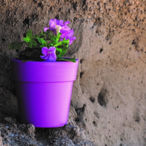 Linea round low flowerpots